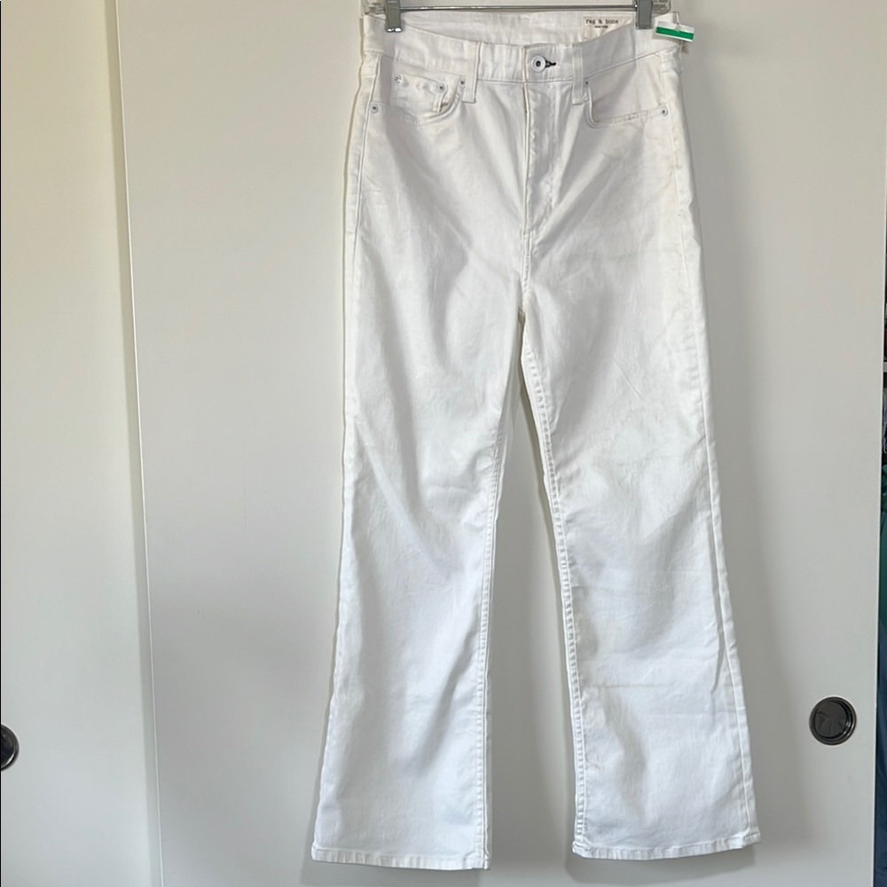New Rag & Bone Women's White coated Jeans